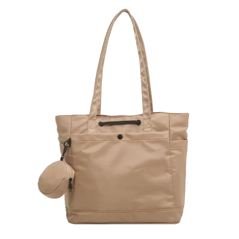 Trendy Custom Nylon & Polyester Lining Women's Tote Purse 2pcs/set Two Handles/Straps for School Bea