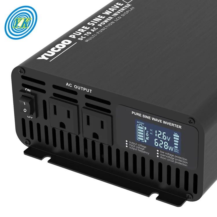 Full Automatic Dc Ac Power Inverter DC48 to AC220V Price 1kw Aluminum Single LCD 1000W 2000W Pure Sine Wave Dc Ac Inverter 50hz