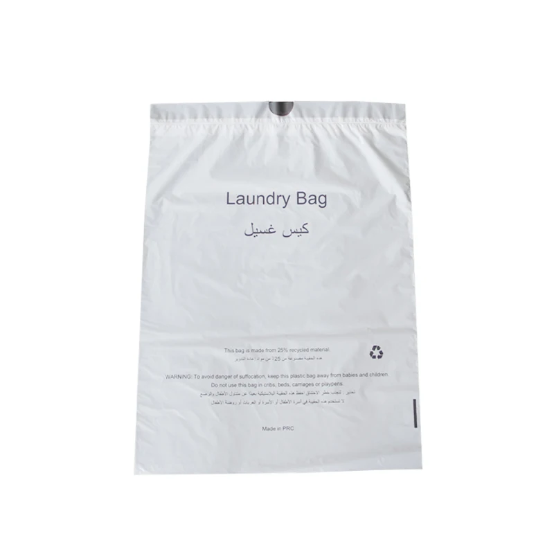 Wholesale Custom Travel Disposable Plastic Washing Bag Eco Friendly HDPE Laundry