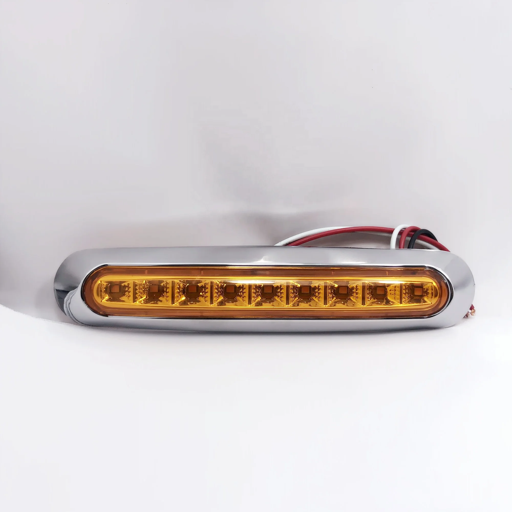 NEW Led Side Marker Lights with Chrome Bezel Fit Freightliner  Truck Trailer Tractor Bus