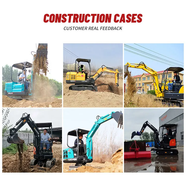 1600KG mini excavator small digger with attachment for sale