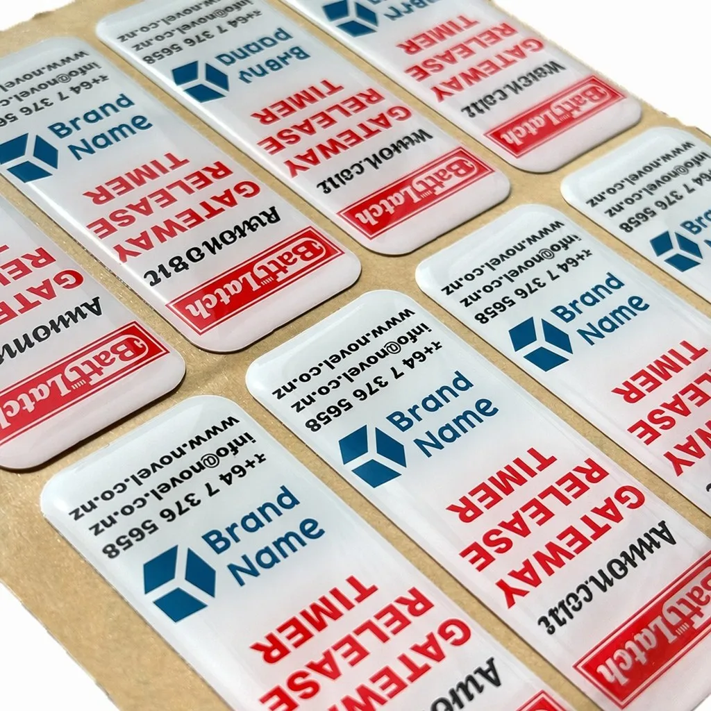 Custom Industrial Domed Gel Stickers Epoxy Resin Labels for Agricultural & Machinery Equipment
