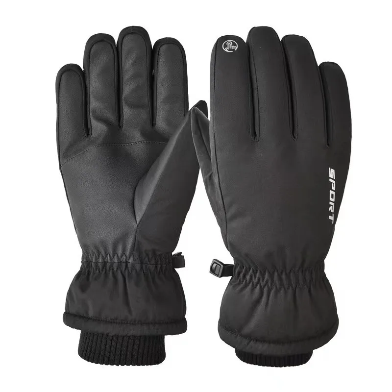 Warm And Velvet Nonslip Ski Gloves Winter Gloves For Outdoor Windproof