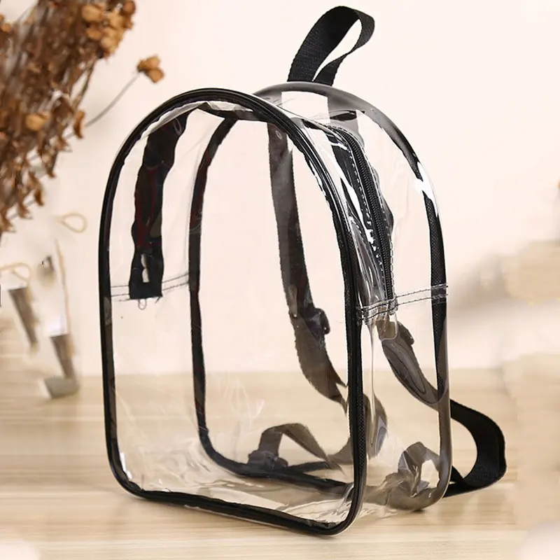 Factory Fashion PVC Transparent Backpack for Kids School Outdoor Waterproof Clear Bag for Toy and Snack Storage