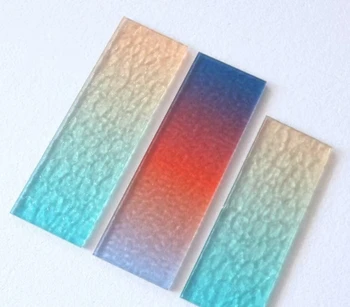 Color gradient magic color glassne pattern art laminated glass ,decorative glass