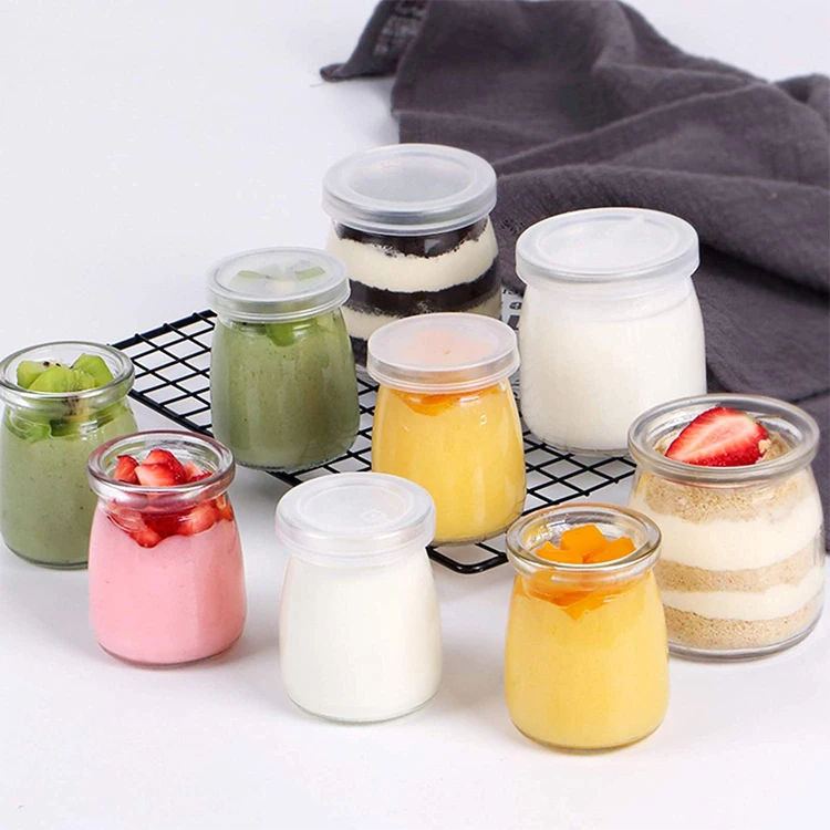 Yogurt Jars 6 Pieces Jars With Lid Mason Jar For Pudding Milk