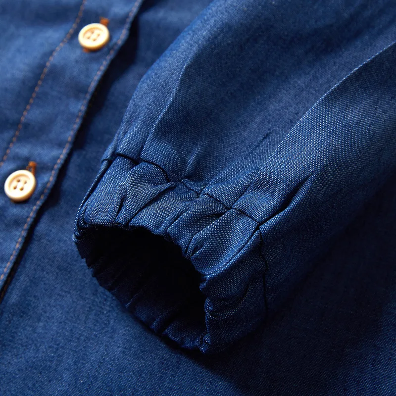 253 платье для девочек; Новинка; Осенняя Модная стильная одежда с персонажами из мультфильмов, комплект: джинсовая рубашка + сетчатая кружевная юбка комплект одежды из 2 предметов, костюмы для девочек, детский зимний комбинезон комплект детской одежды с р