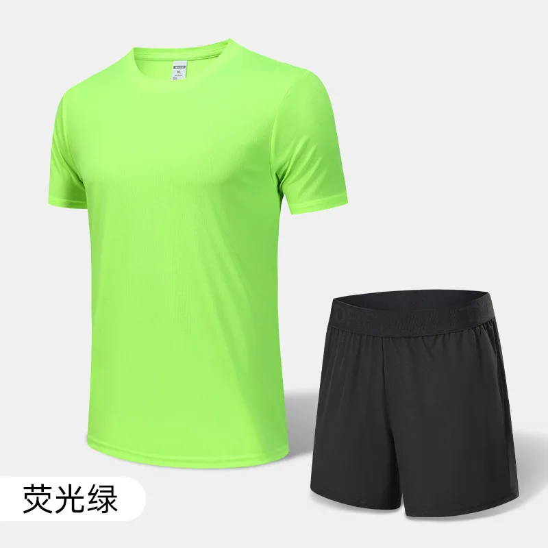 Quick-dry Suit Men's Outdoor Running Leisure Fitness Basketball Sports T Shirt and Short aperçu 16