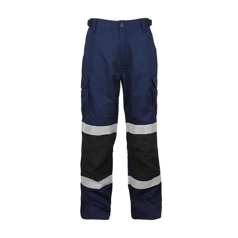 Wholesale Men Safety Multi Pockets Work Pants Reflective Hi Vis Workwear Construction Trousers
