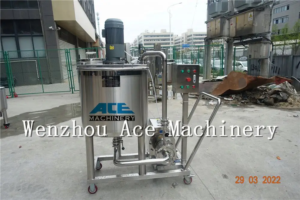 Automatic Toothpaste Production Line Vacuum Emulsifying Mixer Homogenizer Cosmetic Cream Making Machine