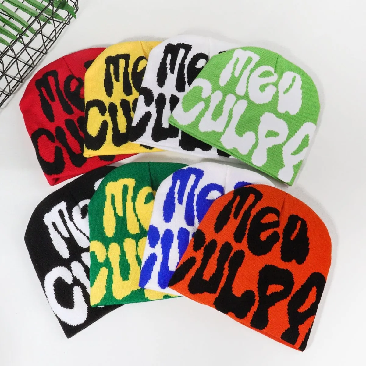Wholesale Custom Big Mea Culpa Y2K All over Logo Print No 