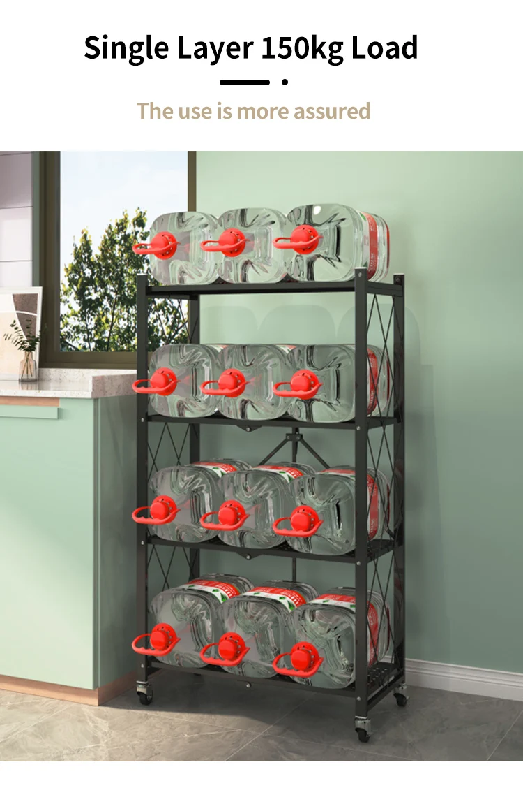 Large Capacity Metal Iron Bookshelf Multilayer Storage Racks Free ...
