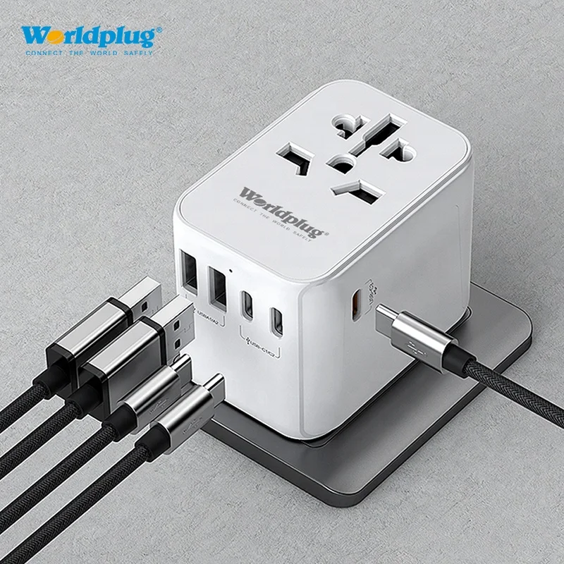 Worldplug 2usb 3c Power Adaptor Worldwide Plug Adapter Universal Travel Adapter