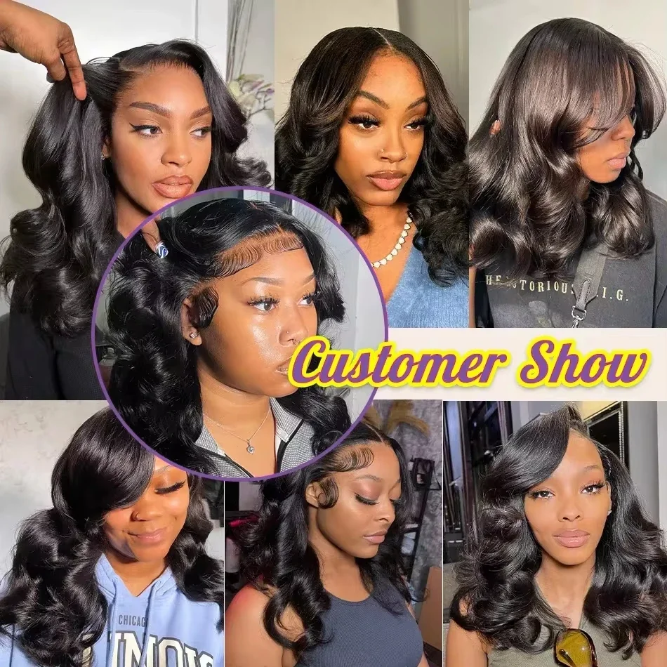 Brazilian Body Wave Short Bob Frontal Human Hair Wig_voghion.com