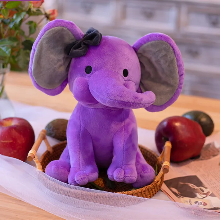 25cm Creative Grey Blue Elephant Plush Toy - Cute Gift