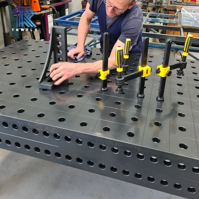 TKweld Cast Iron 2400*1200*200 Welding Table New 3D Flexible Plasma D16/D28 Nitriding Soldering Stations with CE Certificate