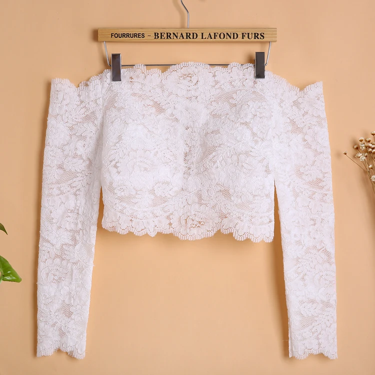 off the shoulder bridal bolero