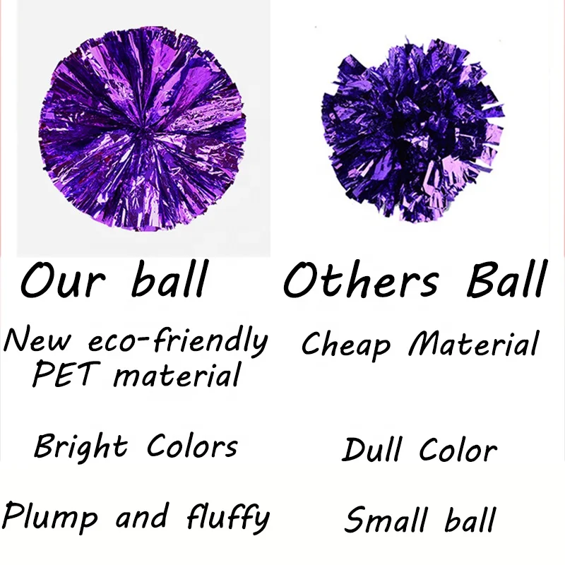 Помпоны для чирлидинга помпоны с ручкой ленты из металлической фольги цветами детей детские шары