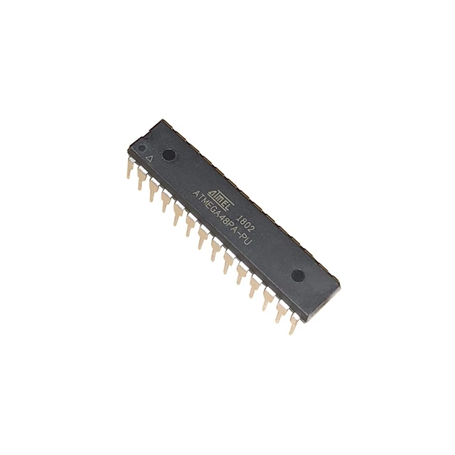 ATMEGA48PV-10PU ATMEL MCU 8-bit ATmega AVR RISC 4KB Flash 2.5V/3.3V/5V 28-Pin PD 