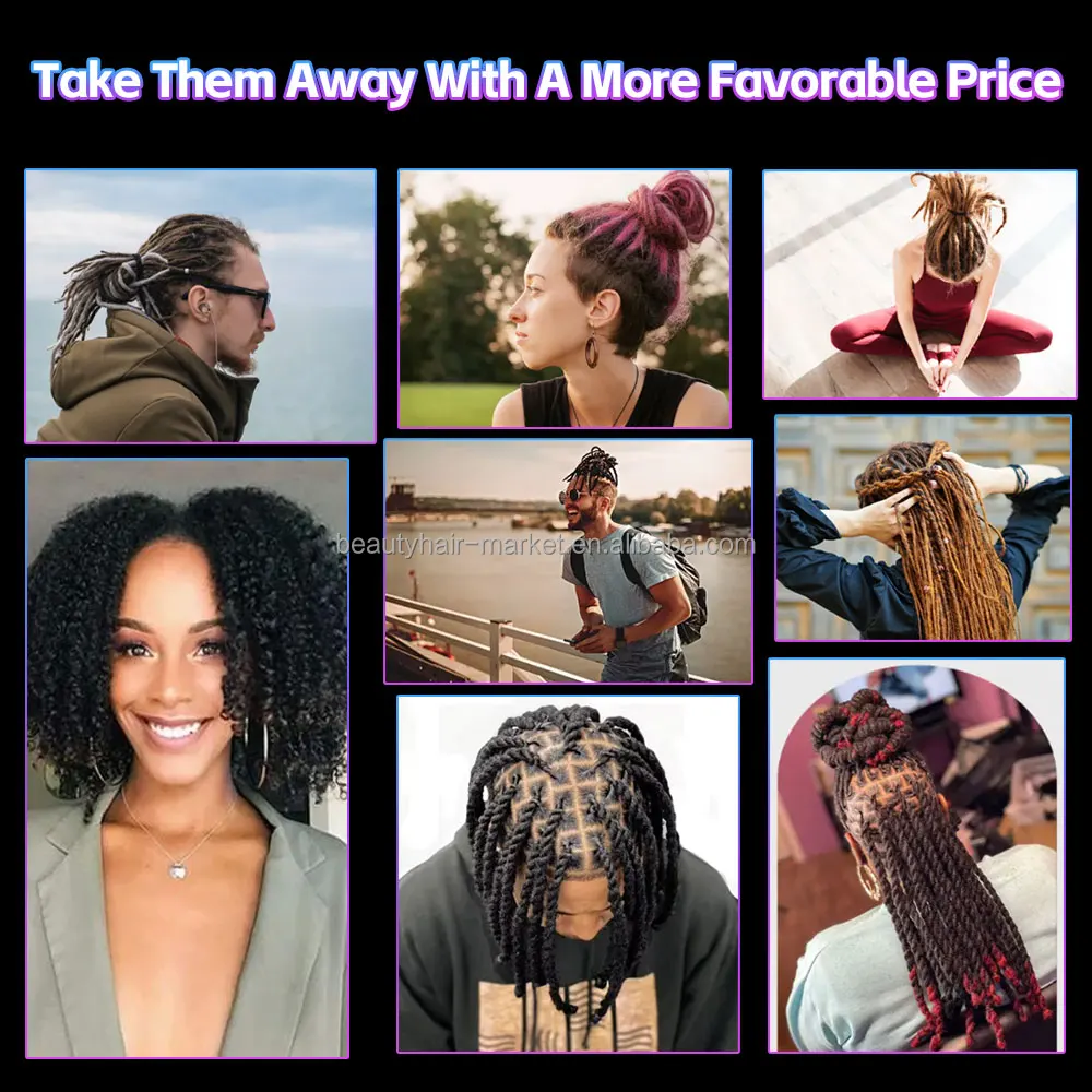 BLT RTS Unprocessed Brazilian Braiding Hair Afro Kinky Bulk Human Hair for Twist Braiding and Repair Locs Hair Extensions