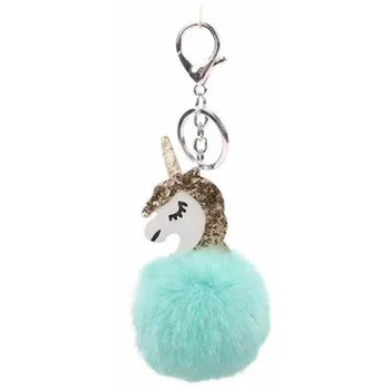 Custom Elegant Unicorn Keychain Key Ring Plush Toys High-Quality Metal for Long-Lasting Use