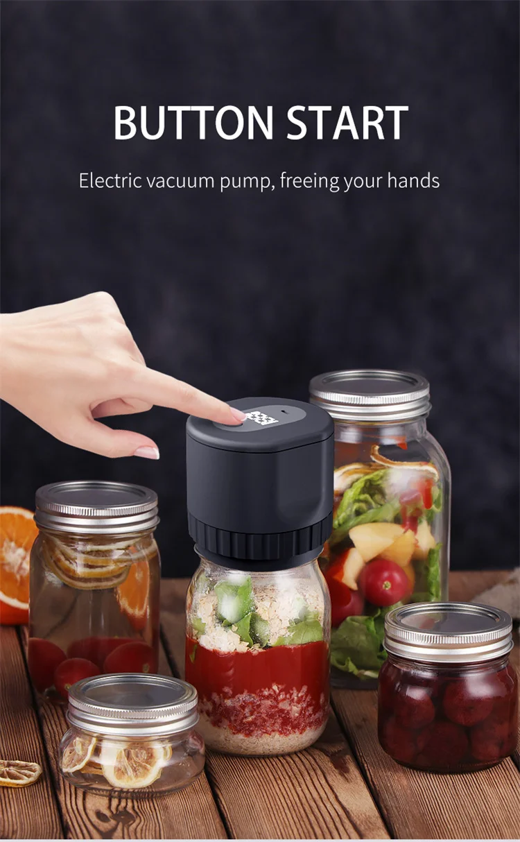 Portable Mason Glass Jar Vacuum Sealer Kit,Silicone Food Saver For