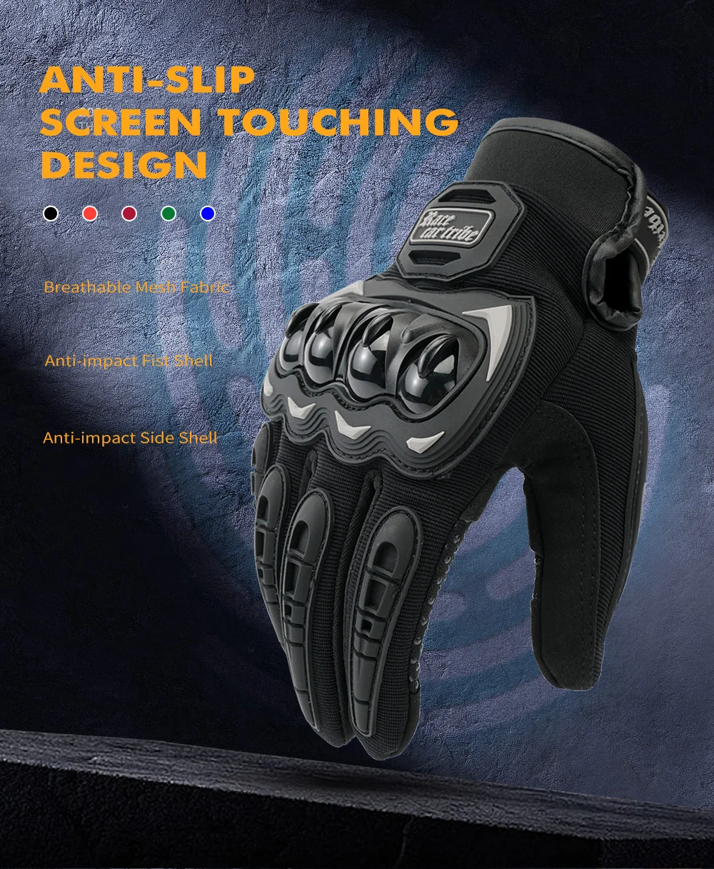 Men Summer Touch Screen Breathable Powered Motorbike Racing Riding