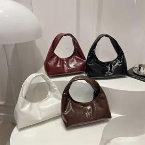 Winter Korean Style New Retro Shoulder Handbag Casual Solid Color Fashion Trendy Tote Women's Bag