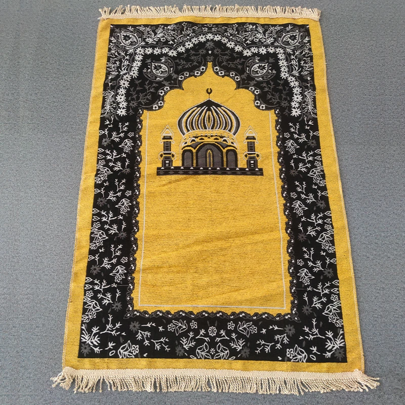 Islamic Prayer Rug Portable Thick Soft Backrest Prayer Mat Muslim Gifts