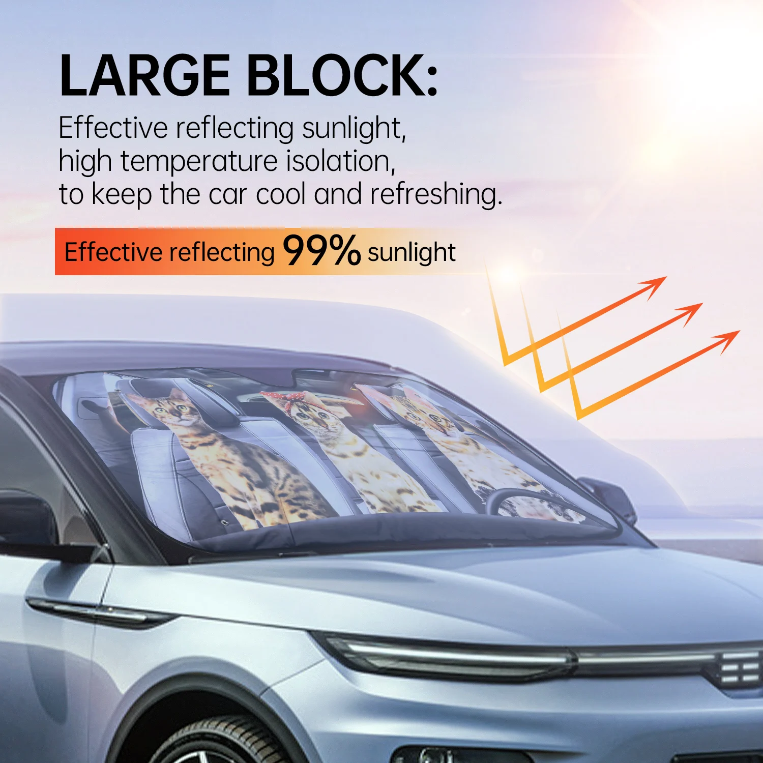Fit Automotive Reflective Windshield Sunshade Accessories UV