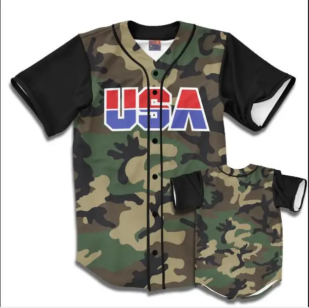 Source Sports baseball tops custom Baseball jerseys,Youth Baseball Team  Uniforms USA camo design on m.