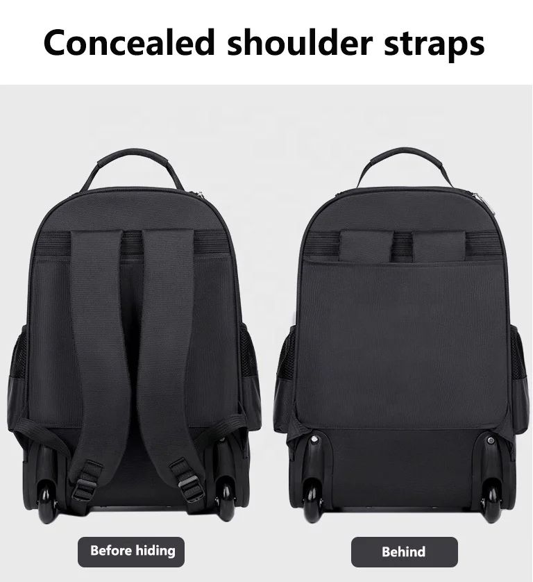 product business designer backpack mens large capacity laptop waterproof travel trolley school bags travel bagpack with wheels-3