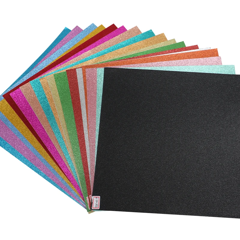 Wholesale 12x12 250gsm Colored Glossy Cardstock Paper Craft Glitter