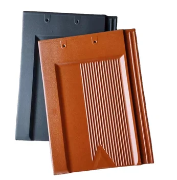 Modern Blue Glaze Clay Tiles Wasserfest Flat for Plain Roof Machine Made Jinglong Brand Lifetime Warranty 30cm