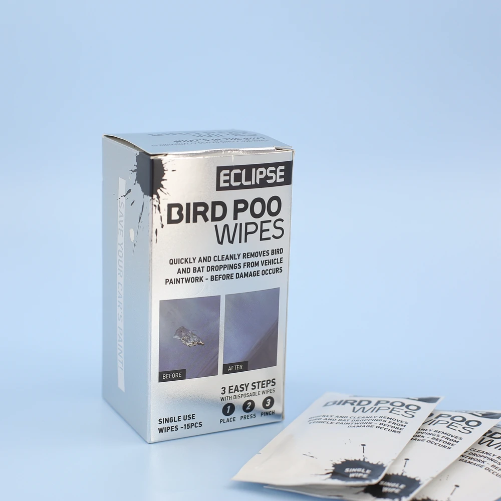 customized bird poop car wet wipes