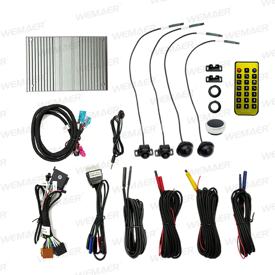 Wemaer 360 Car Panoramic Camera Vehicle Blind Spot Monitoring 4 Way Recording All in One Decoder for Wuling Bingo Alvez Air EV supplier
