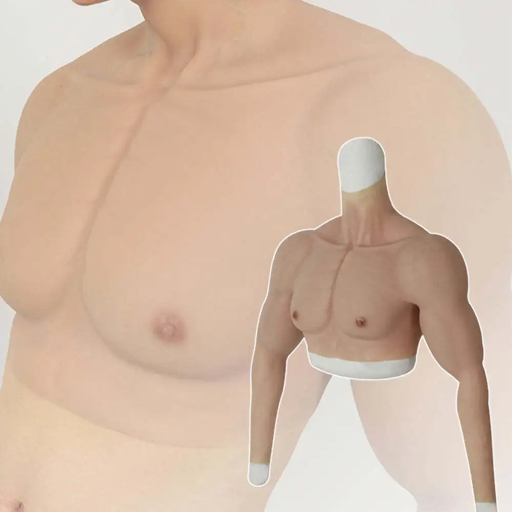 Actor Performance Muscle Enhancer Shirt Silicone Muscle Suit Artificial Musculus Pectoralis Cosplay Costume Crossdresser