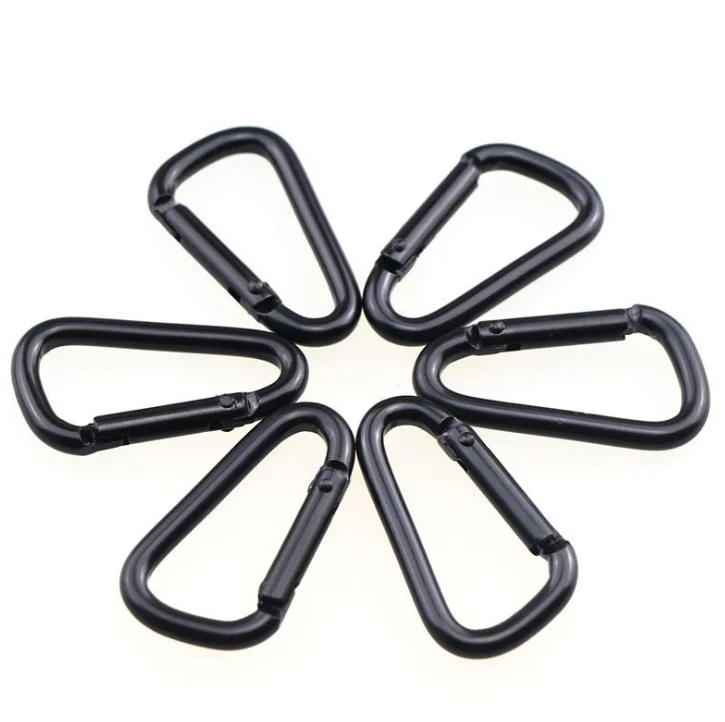 Custom heavy duty hammock locking ring clips hook durable quick release aluminum d shaped carabiner