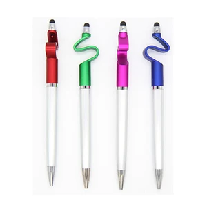 Multifunctional Mobile Phone Holder Ballpoint Pen Twist Type Touch Control Pen Advertising Office Wholesale Customization Logo