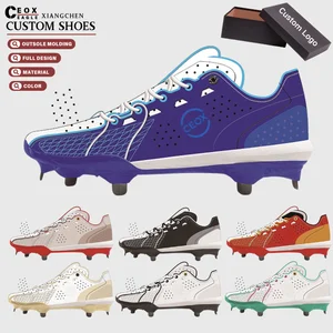 China Manufactures Custom Men's Baseball Sports Shoes High Quality Custom Molded Luxury Metal Softball Baseball Cleats for Men