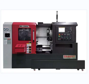 Korea horizontal automatic slant bed infinite variable speed CNC lathe machine for metal