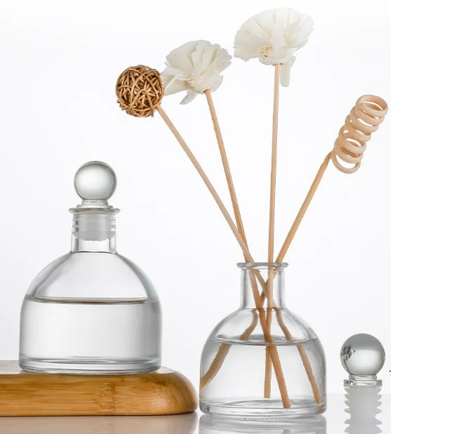 Flameless fragrance lead-free glass bottle essential oil perfume yurt bottle household canevolatile stick indoor room decoration