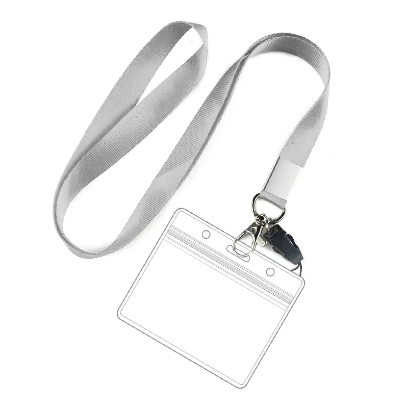 Waterproof Transparent Universal Id  Card Protector Student Id Card Holder Badge With  Lanyard