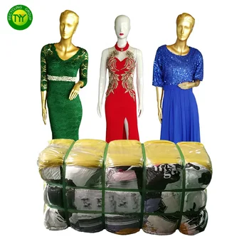 2nd Hand Used Ladies Elegant Wedding Party Dress On Sale Resale Bulk-items Company Verified Used Clothes Wholesale