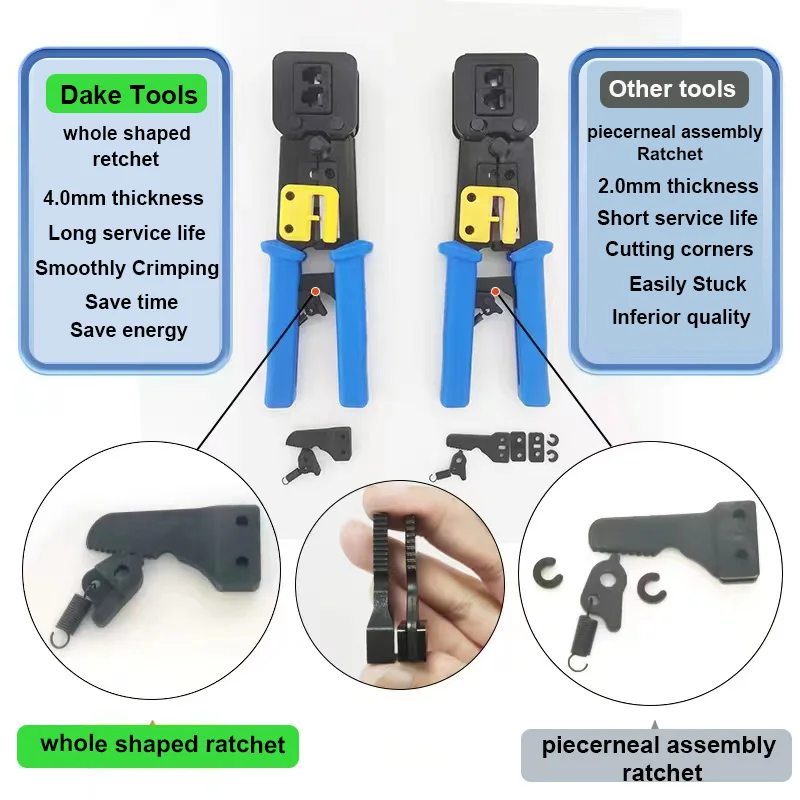 Multifunctional Hardware Tool 6p 8p 2 In 1 Pass Through Pliers Stripper ...