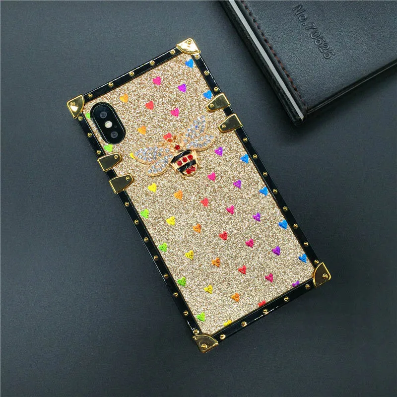 Luxury Fashion Square Leather Phone Case for iPhone 13 12 11 