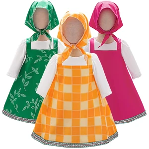 MQATZ Cosplay Martha and Bear Dress Long Sleeved White Fluffy Holiday Performance Dress AMSYX02