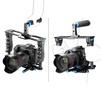 YELANGU Dual Handles Camera Shoulder Mount + Camera Cage Stabilizer Kit With Matte Box YLG1103A-A product image