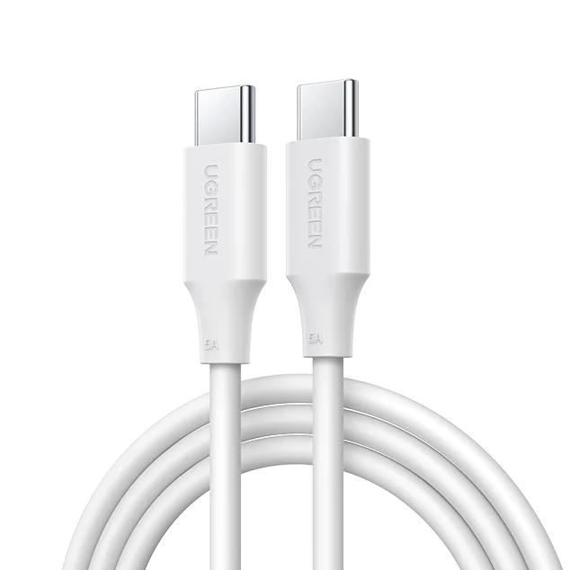 INIU Cavo USB C USB C, [nero, 0,3 m] Cavo USB-C 5A Ricarica Rapida QC 4.0 Nylon Cavo Tipo C
