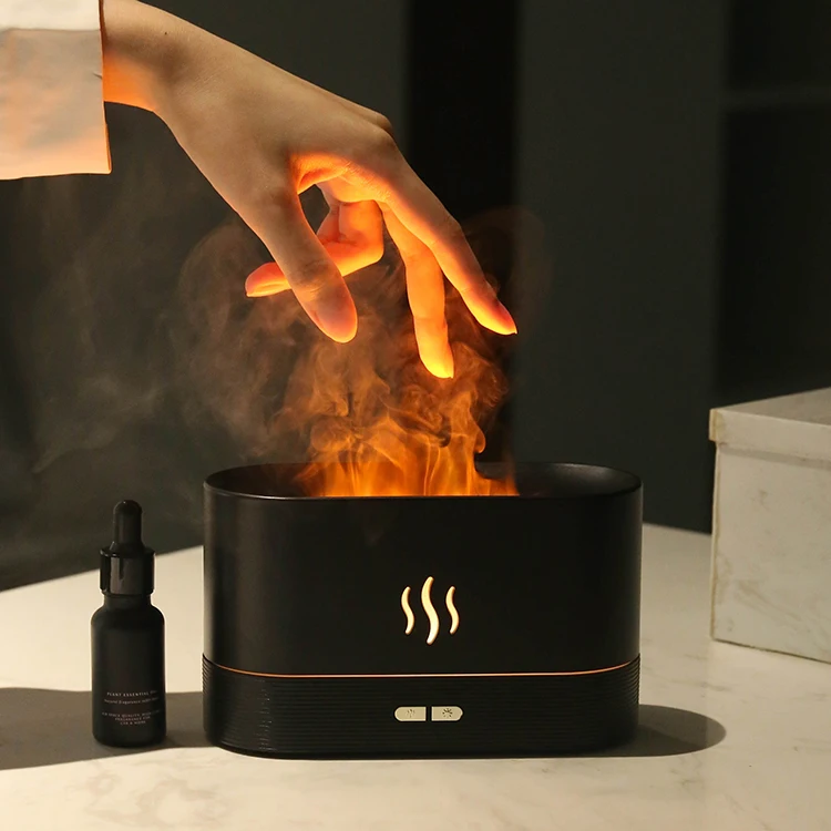Home Small USB Fire Diffuser Flame Humidifiers Mini Sprayer Car Essential Oil Aroma Flame Diffusers